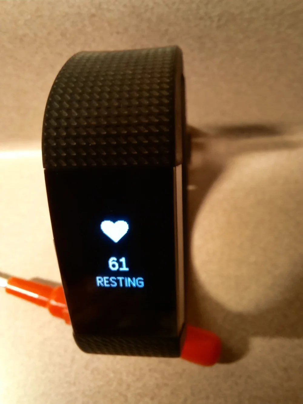 Fitbit Charge 2 Black Fitness Tracker Smartwatch with Textured Band